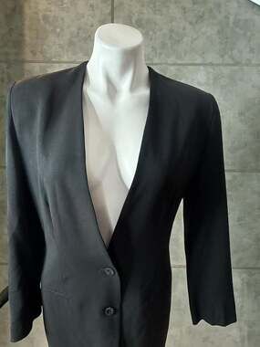 Calvin Klein Vintage Black Blazer Jacket Size 9
